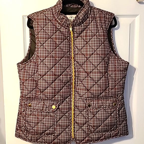 St. John's Bay Jackets & Blazers - ST. JOHN'S BAY WOMENS PLAID QUILTED VEST SIZE LARGE